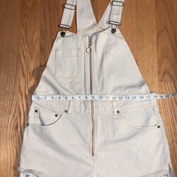 Free People We the Free Sunkissed Denim Short Overalls 12 - Picture 7 of 11